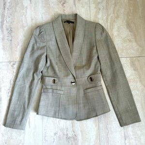 Antonio Melani Suit Jacket Blazer Office wear Gray White Size 0